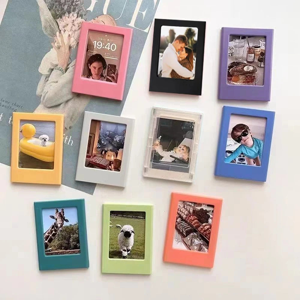 cadres photo aimants couleurs modernes étoiles coeurs triangles transparents photo frame porte portrait minimalist