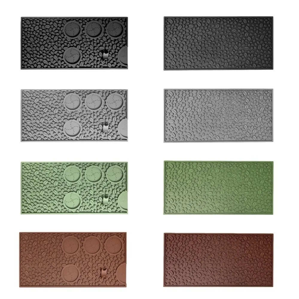 tapis cuisine silicone grains antidérapant drainant imperméable noir marron vert gris moderne