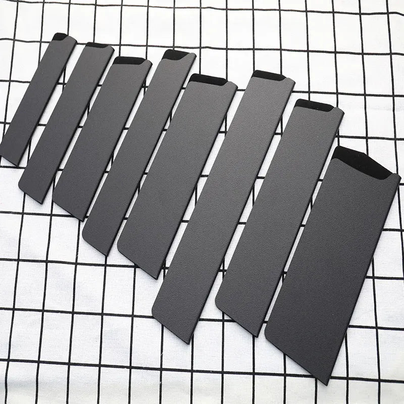 protège couteau noir adhésif durable moderne protection cuisine matériau métal