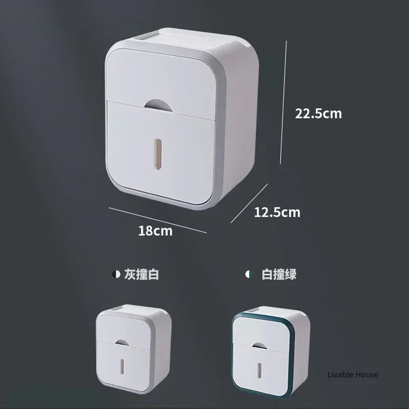 distributeur papier toilette moderne minimaliste adhésif blanc vert grille rétro