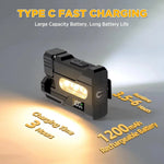 lampe torche rechargeable aimantée portative affichage charge type moderne noire