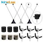 support suspension lampe mural crochet fixation câble électrique lustre moderne rond noir blanc