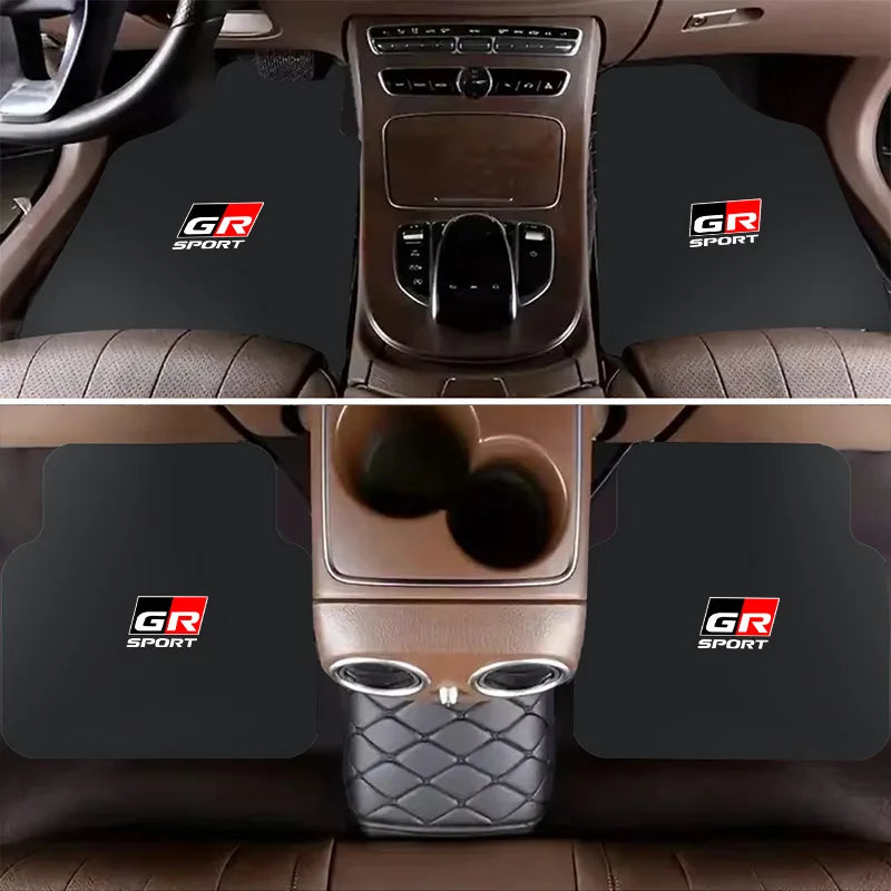 tapis sol voiture sport noir rouge logo gr sport ensemble pièces avantarrière
