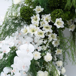arche décorative fleurs artificielles feuillage vert mariage anniversaire baby shower décoration élégante intérieure événements