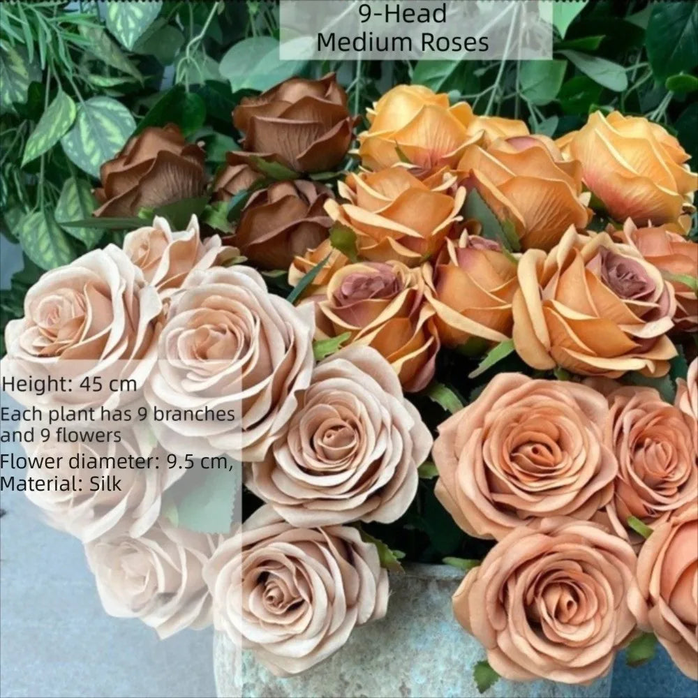 décoration intérieure bouquet roses artificielles modernes élégantes anniversaire mariage festivesOpaque roses bouquet decoration interior
