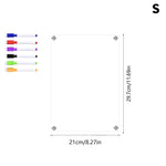 tableau blanc magnétique transparent effaçable sec moderne clips feutres
