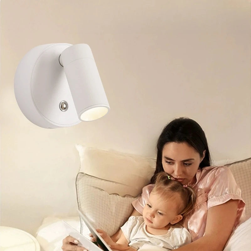 lampe murale led rechargeable sans fil blanc moderne intensité réglable chambre coucher
