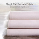 tapis fourrure synthétique blanc rose moderne 30cm 40cm 40cm 50cm 70cm 90cm
