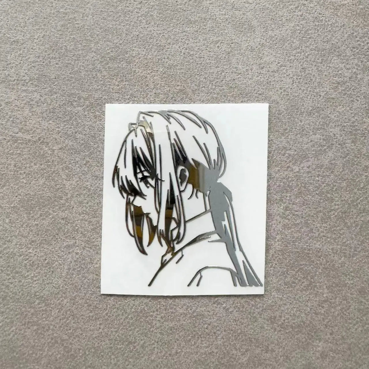 autocollants dessin animé personnage cheveux longs adhésifs métalliques maison téléphone ordinateur miroir