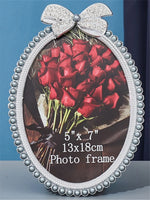 cadre photo ovale blanches argentées rouge élégant 4x6 5x7 triangulaire noir
