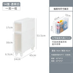 meuble rangement modulaire blanc boîtes transparentes roulettes organisation maison moderne