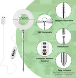 lampe led plante réglable télécommande support flexible hauteur ajustable base détachable modernes minimalistes
