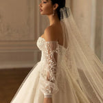 voile mariée blanc classique monocouche tulle translucide accessoires mariage femme élégant simple