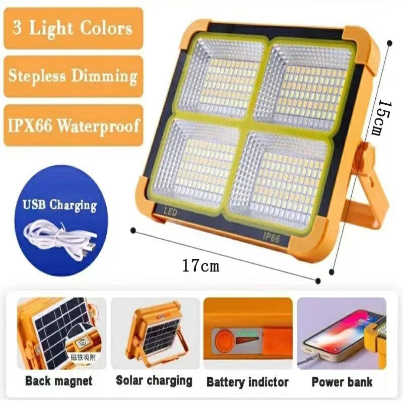 lampe solaire urgence rechargeable usb led orange panneau solaire clips moderne robuste