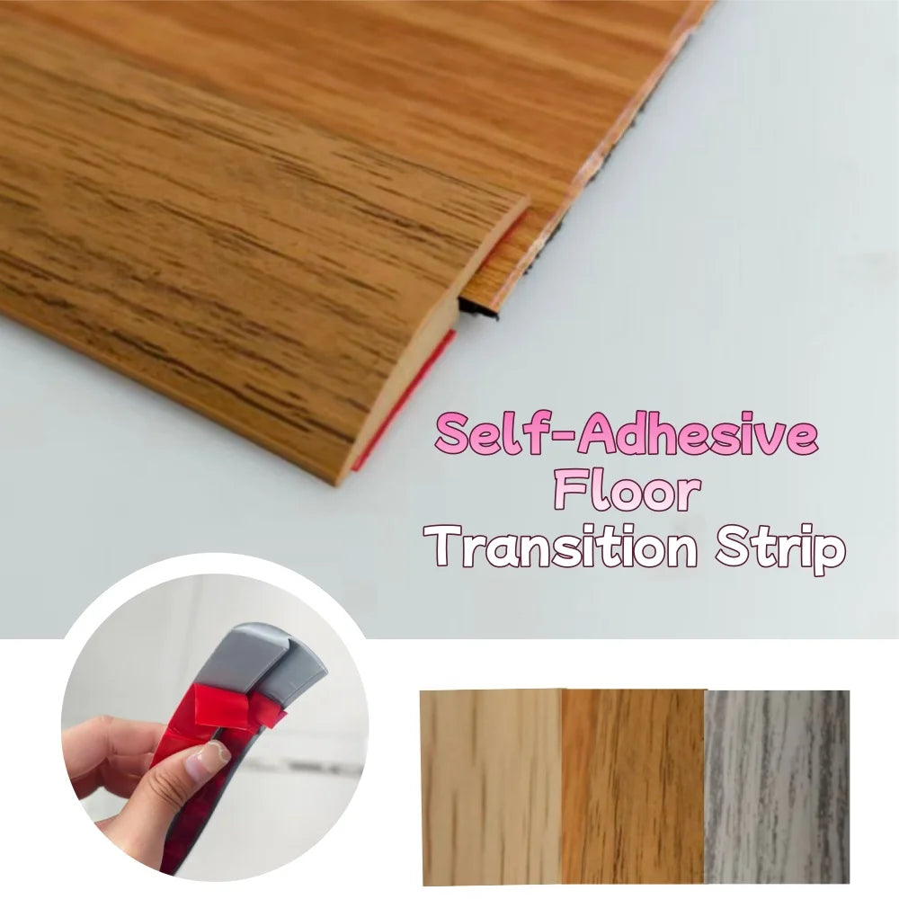 bande transition sol auto adhésive grain bois moderne 1m 2m 3m brun clair gris