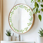 miroir adhésif moderne fleurs tulipes roses pivoines feuilles branches noir doré blanc