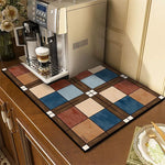 tapis cuisine multicolore carreaux géométriques moderne absorbant rapide séchage respectueux environnement 40x60cm 40x80cm