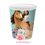 assiettes anniversaire chevaux filles fleurs nappe table enfant illustration mariage noël fêtes