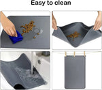 tapis nourriture animal silicone antidérapant imperméable gris noir rouge vert moderne adhésif bol alimentation
