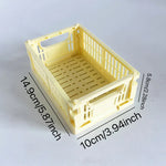 paniers pliables modernes vert clair beige bleu rose rides horizontales opaques poignées instructions