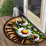 tapis d'entrée moderne motif floral noir rose blanc antidérapant résistant rides 40x60cm 50x80cm 60x90cm
