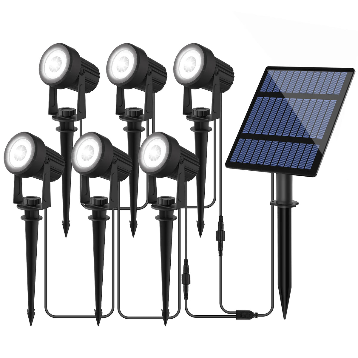 projecteur solaire led ip65 étanche contemporain solar power opaque noir moderne vacances