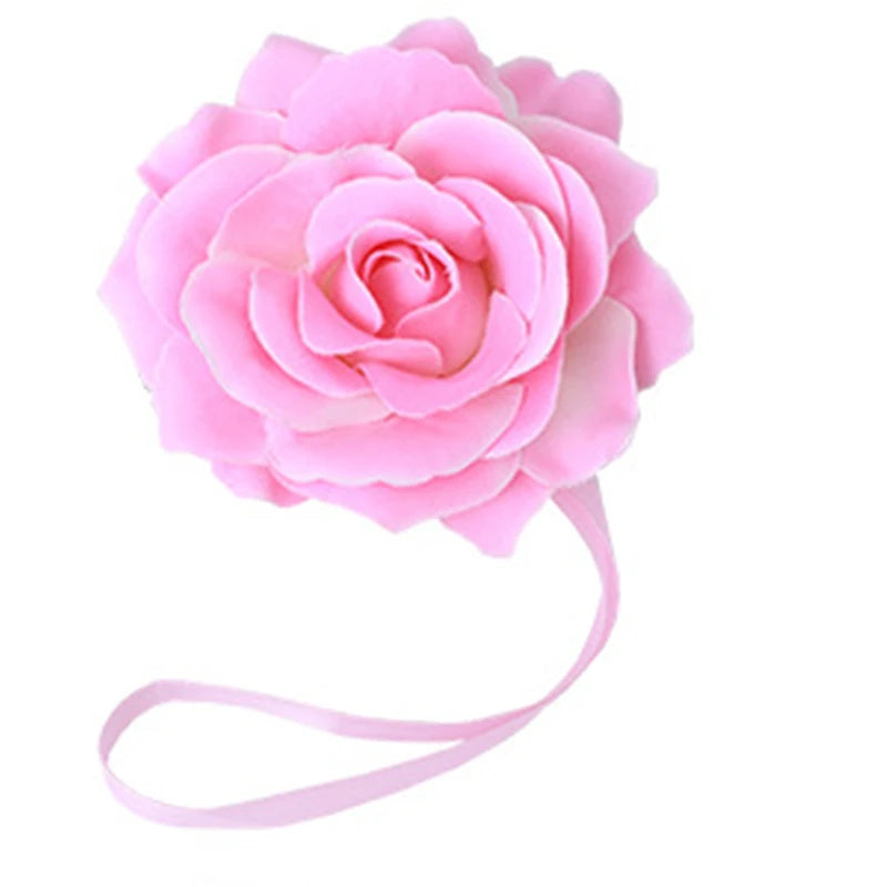 fleur artificielle bleu rose moderne adhésif ruban feuilles décoration murale