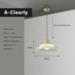 lampe suspendue vintage rétro dorée transparente rayures horizontales câble torsadé ampoule inclusion