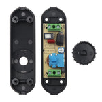 boîte rangement noire moderne plaque circuit imprimé composants électroniques fixations vis plastique