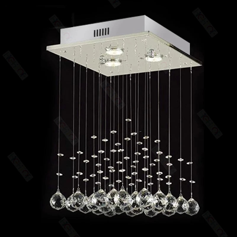 Suspension lumineuse moderne cristal K9 transparentes LED salon chambre restaurant