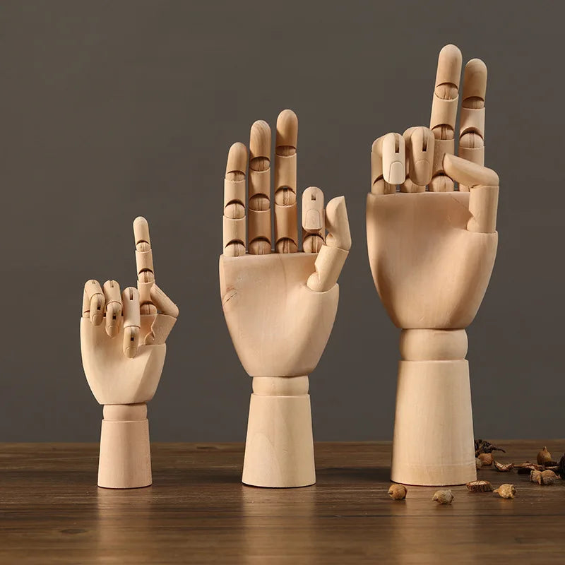 mannequins articulés bois naturel clair classique minimaliste pieds mains tringles
