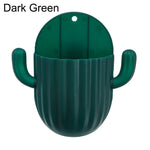 porte brosses dents moderne adhésif cactus vert rose bleu chambre salle bain