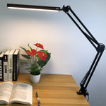 lampe moderne led réglable blanc noir clip table oscillante métal plastique fonctionnelle
