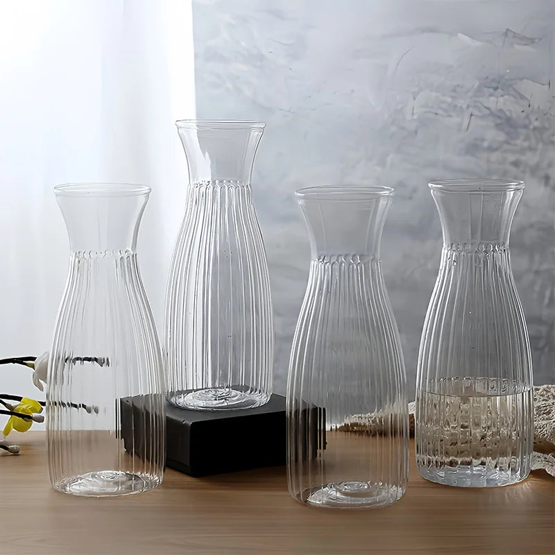 vases transparents classiques décoration table fleurs artificielles arrangement floral inébranlables durable