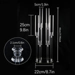 porte bougies transparent acrylique décoration maison moderne élégant six bras table mariage fête