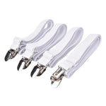 attaches élastiques clips métalliques tissu polyester coton blanc noir utilitaires ourlets vêtements fixations multifonctionnelles