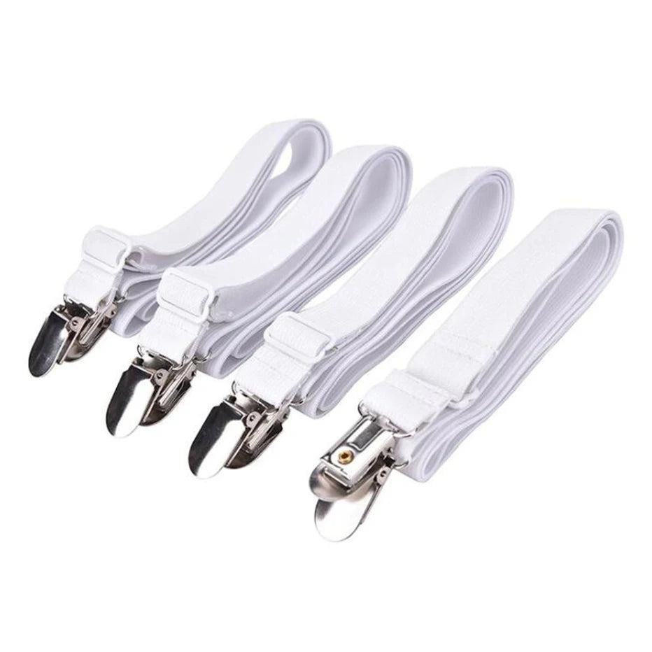 attaches élastiques clips métalliques tissu polyester coton blanc noir utilitaires ourlets vêtements fixations multifonctionnelles