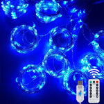 guirlande lumineuse noel led blanc doré bleu multicolore étoiles cercles moderne adhésif usb portable