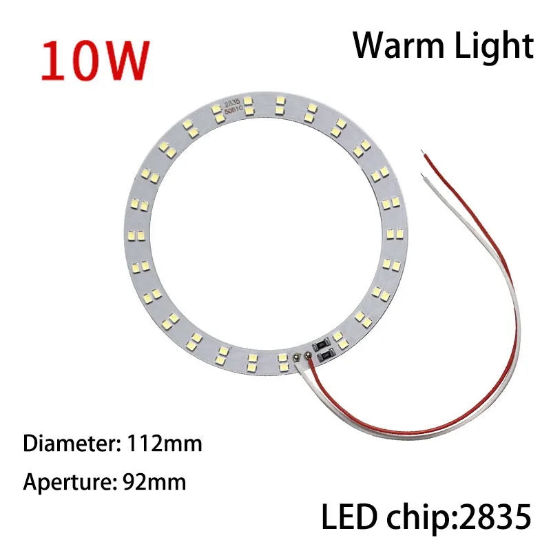 anneau led blanc moderne adhésif 10w 12w 78mm 92mm 120mm 3000k 6000k