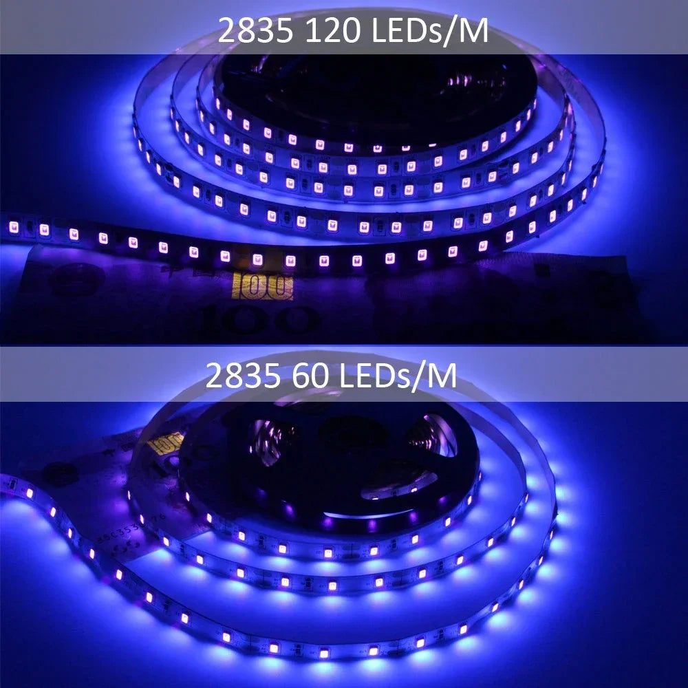 ruban led bleu 120 led 60 led moderne 50000h uv smd 12v led carrés