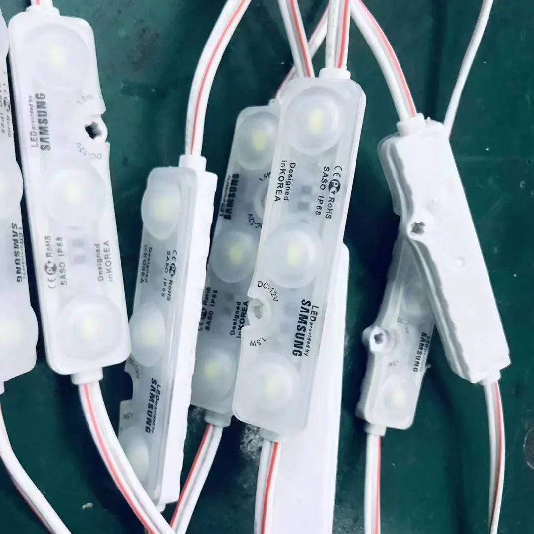 modules led 12v ip68 étanches blanc rouge noir câbles industriels adhésifs vissage