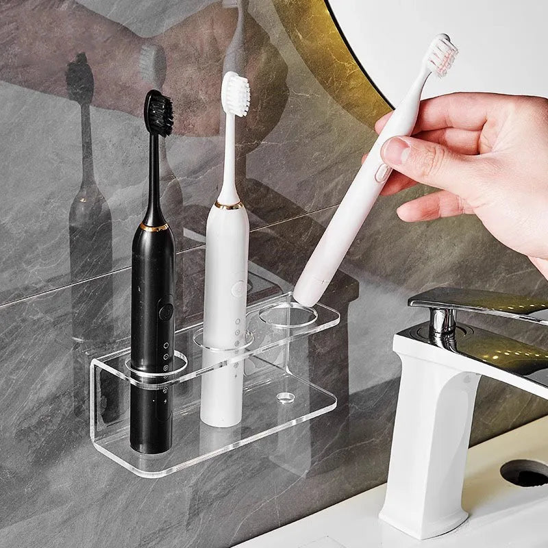 organisateur mural porte brosses dents transparent moderne salle bain minimalist optimisation espace accessoires toilette