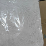 rideau douche imprimé floral beige clair semi transparent classique anneaux métalliques polyester relief