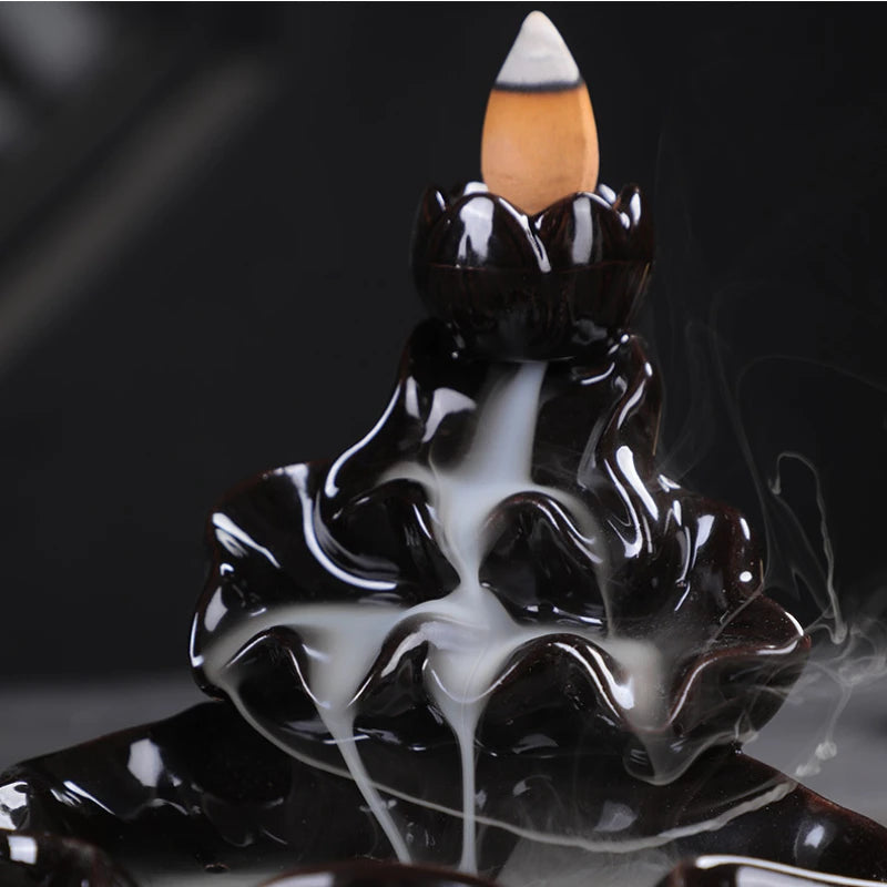 diffuseur encens bougie noir blanc texture ondulée zen moderne élémentaire simple