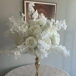 arche fleurs artificielles blanches décoration moderne mariage intérieur soie 120cm 60cm
