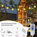 guirlande lumineuse multicolore moderne étanche ip65 modes contrôle distant led translucides