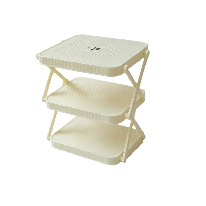 organisateur alimentaire pliable blanc moderne multi niveaux non glissier cuisine