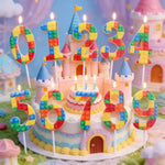 bougies anniversaire chiffres couleurs construction blocs decorative enfantine pique số đến