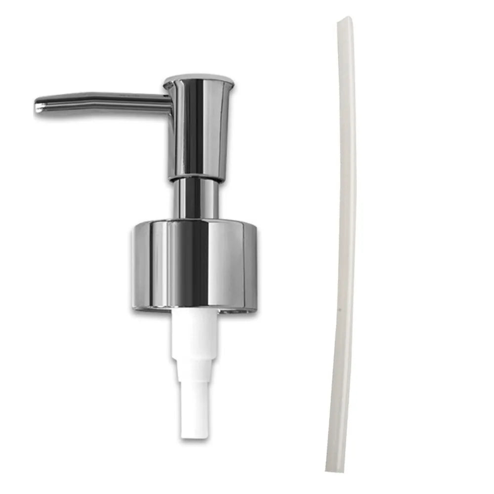 distributeur savon liquide moderne or argent rondelles transparent blanc