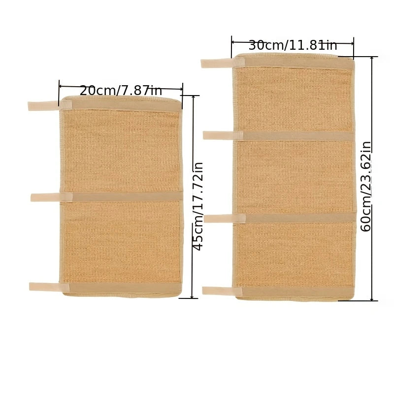 griffoir chat tissu tressé jute adhésif moderne protection meubles beige anti griffures 20x45cm 30x60cm